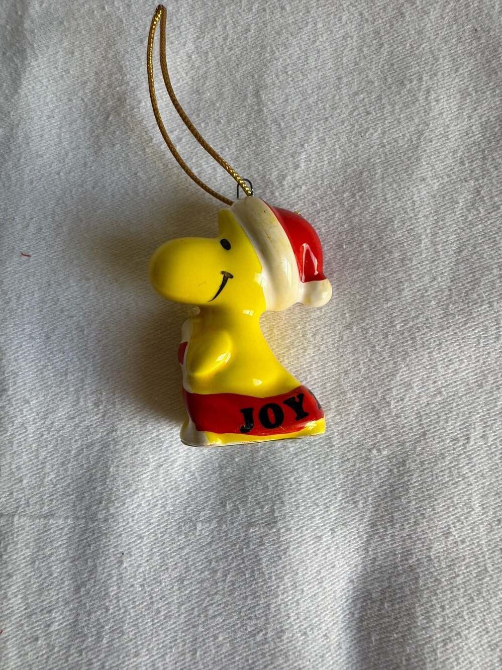 Vintage 1981 Peanuts Woodstock Ceramic Christmas Ornament Joy